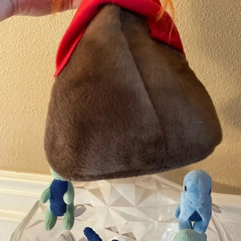 Ebba My Dinosaur Friends Multicolored Plush Dinosaur Set in Volcano Carry Case